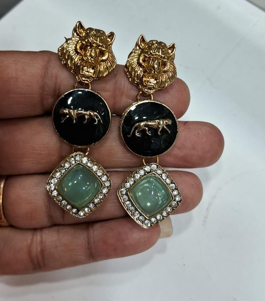 Fierce Panther Drop Earrings ā Statement Edition
