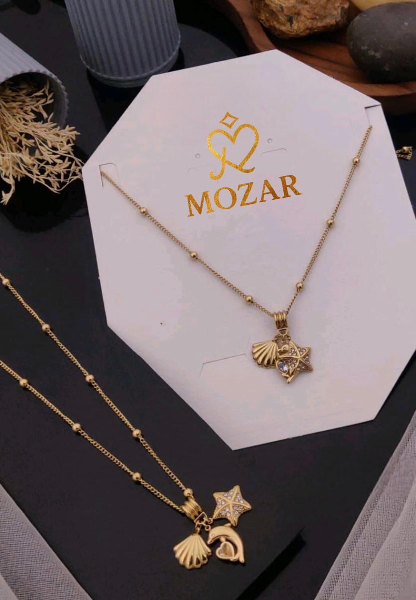 Ocean Dreams 18k Gold Plated Charm Necklace (Anti-Tarnish)