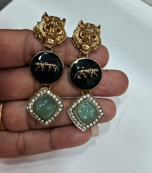 Fierce Panther Drop Earrings – Statement Edition