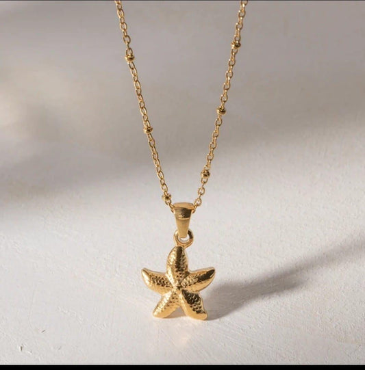 18K Gold-Plated Starfish Pendant Necklace