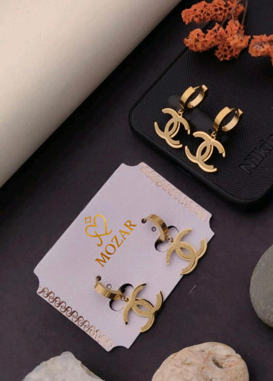 Luxe CC-Inspired Drop Earrings