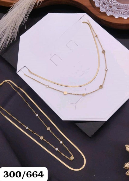 Duo Luxe 18K Gold-Plated Layered Necklace