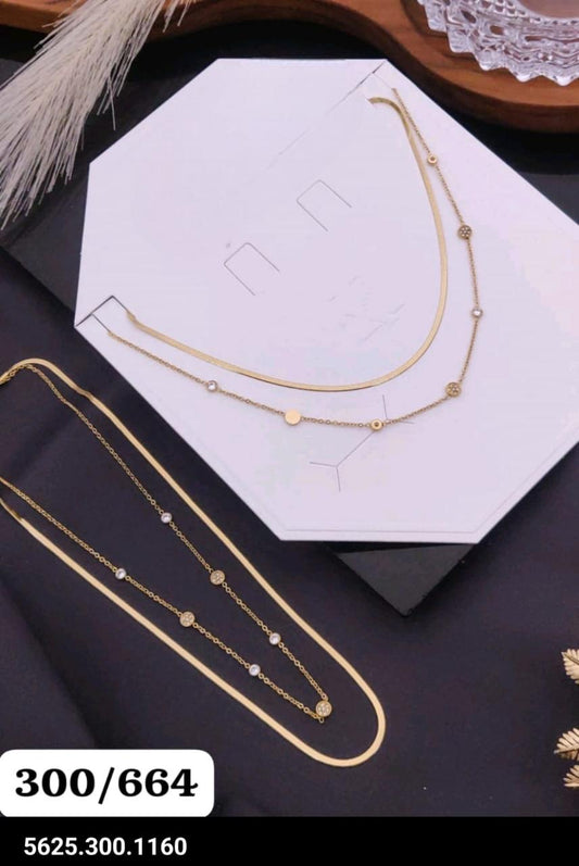 Minimalist Luxe 18K Gold-Plated Layered Necklace