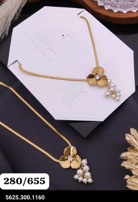Blooming Pearl 18K Gold-Plated Statement Necklace