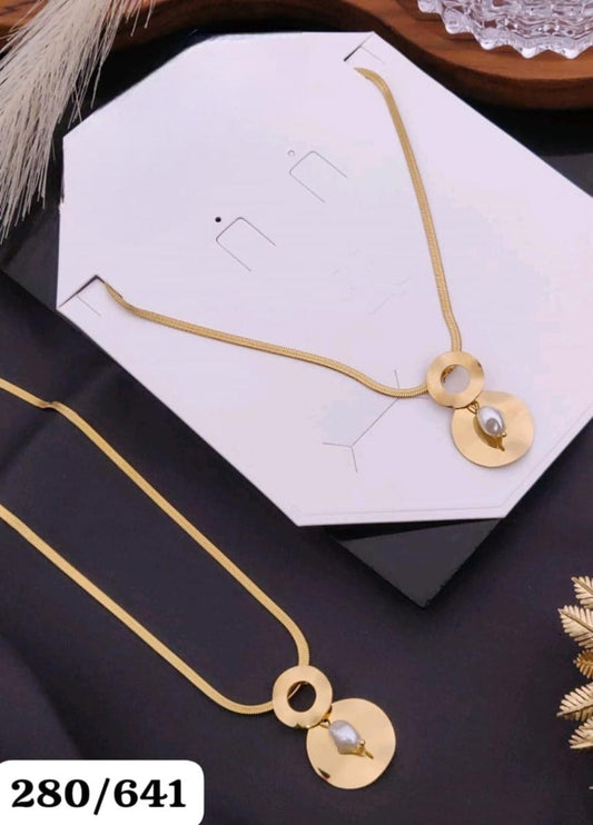 Orbit Pearl 18K Gold-Plated Pendant Necklace